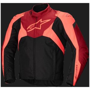 Alpinestars Jacka T-Jaws v4 Vattentät Svart/Röd/Röd Fluo, M