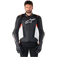 Alpinestars Skinnjacka Missile v3 Svart/Vit/Röd Fluo, 54