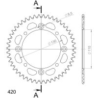 Alu Bakdrev KA/SU KX65 00-/RM65 03-05 Svart 47 SUPERSPROX