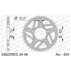 Alu Standard Rear Sprocket - 520 Afam