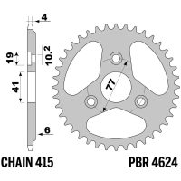 Aluminium Standard Rear Sprocket - 415 Afam
