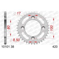 Aluminium Standard Rear Sprocket - 420 Afam