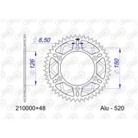 Aluminium Standard Rear Sprocket - 520 Afam