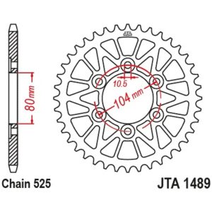 Aluminium Ultra-light Rear Sprocket 1489-520 JT SPROCKETS