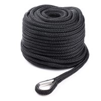 Ankarlina Dockline med kaus 14mm 40m svart Qvarken