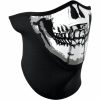 Ansigtsmaske Halv 3 PANEL SKULL Sort/Hvid Zan Headgear Ansigtsmaske – miniature 1