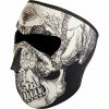 Ansigtsmaske SKULL FACE GLOW Sort/Hvid Zan Headgear One Size – miniature 1