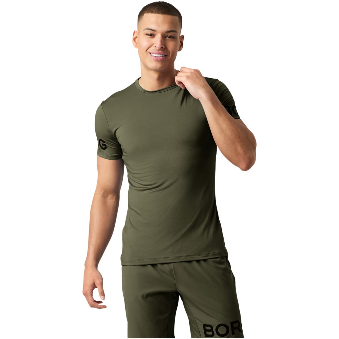 Arbejds T-shirt Khaki Björn Borg Small – billede 2