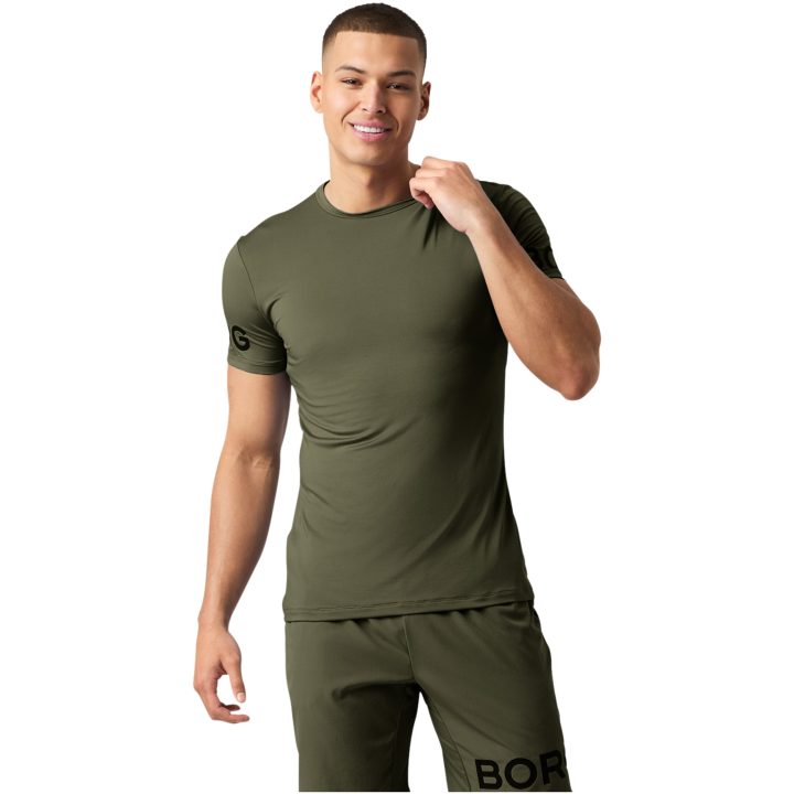 Arbejds T-shirt Khaki Björn Borg Small – billede 2