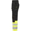 Arbetsbyxor 2514 Stretch Varsel Svart Gul Jobman – miniature 2