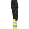 Arbetsbyxor 2514 Stretch Varsel Svart Gul Jobman – miniature 4