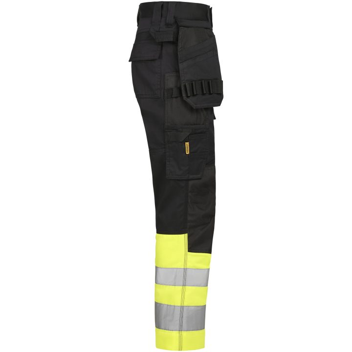 Arbetsbyxor 2514 Stretch Varsel Svart Gul Jobman – billede 4
