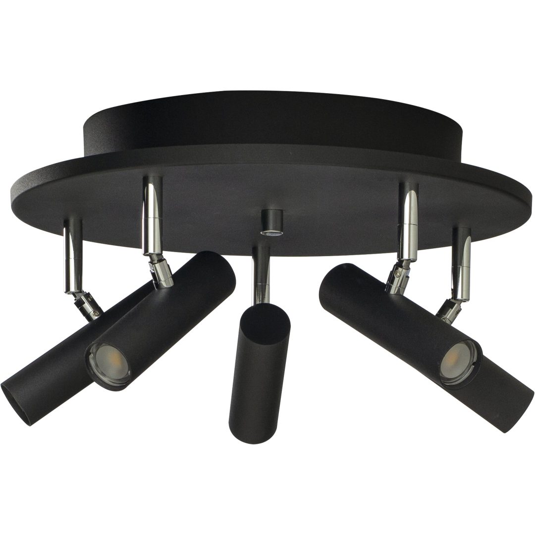 Artic Loftspot Rund 5, ANETA HOME Sokkel LED Sort /Stål – billede 3