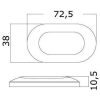 Artikellampe Oval 6-led Hvid Osculati – miniature 2
