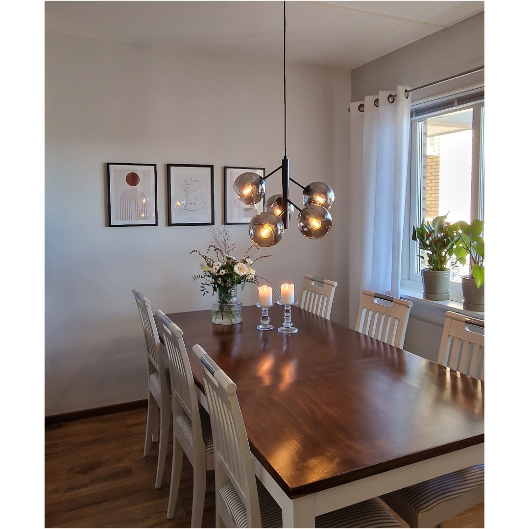 Atom Loftlampe, Sort/røg ANETA HOME Sokkel E14 Sort /Røggrå – billede 5