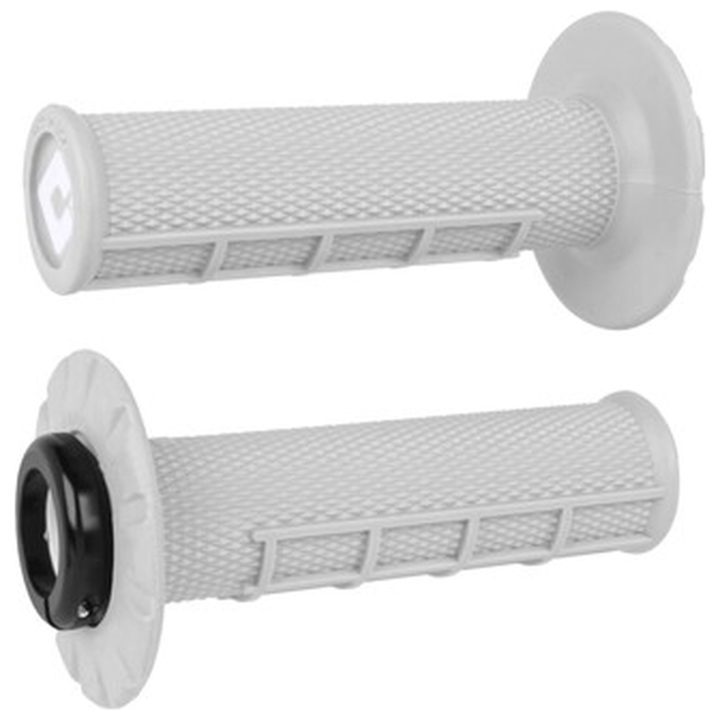 ATV Håndtag Half-Waffle Lock-On Hvid/Sort ODI