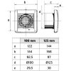 Badeværelsesventilator 100B P Flexit VENTILATOR BADEVÆRELSE 100B TRÆKSTR D100 – miniature 4