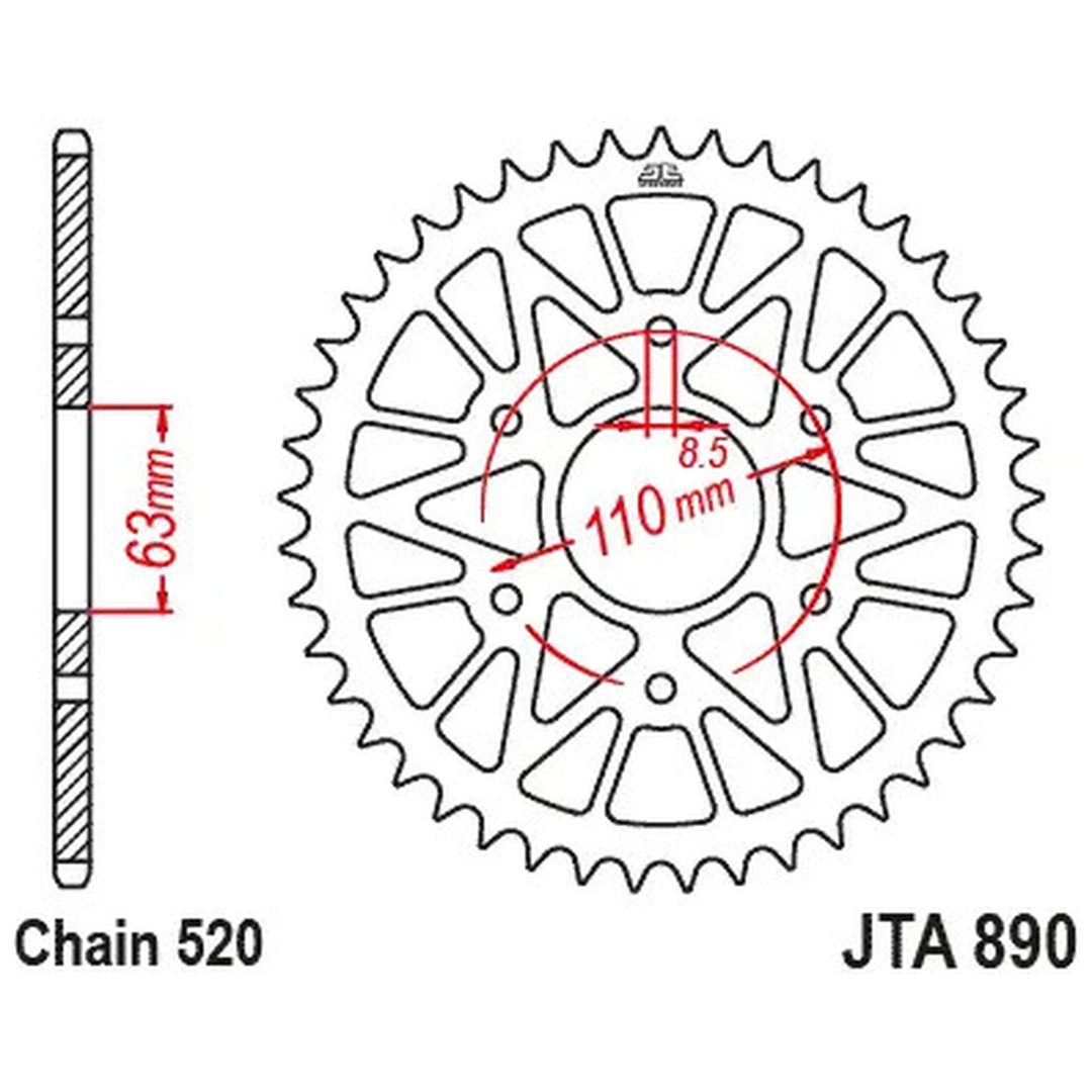 Bagdrev RaceLite 525 Sort JT SPROCKETS – billede 3