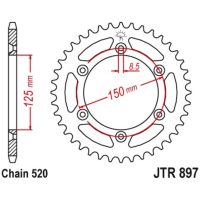 Bagdrev Standard 1330 Sort JT SPROCKETS