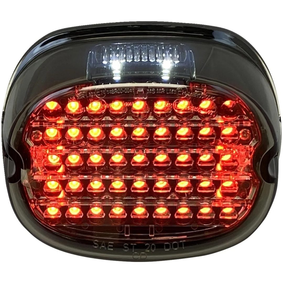 Baglygte LED Lavprofil Røgfarvet/Rød CUSTOM DYNAMICS Baglygtesæt – billede 2