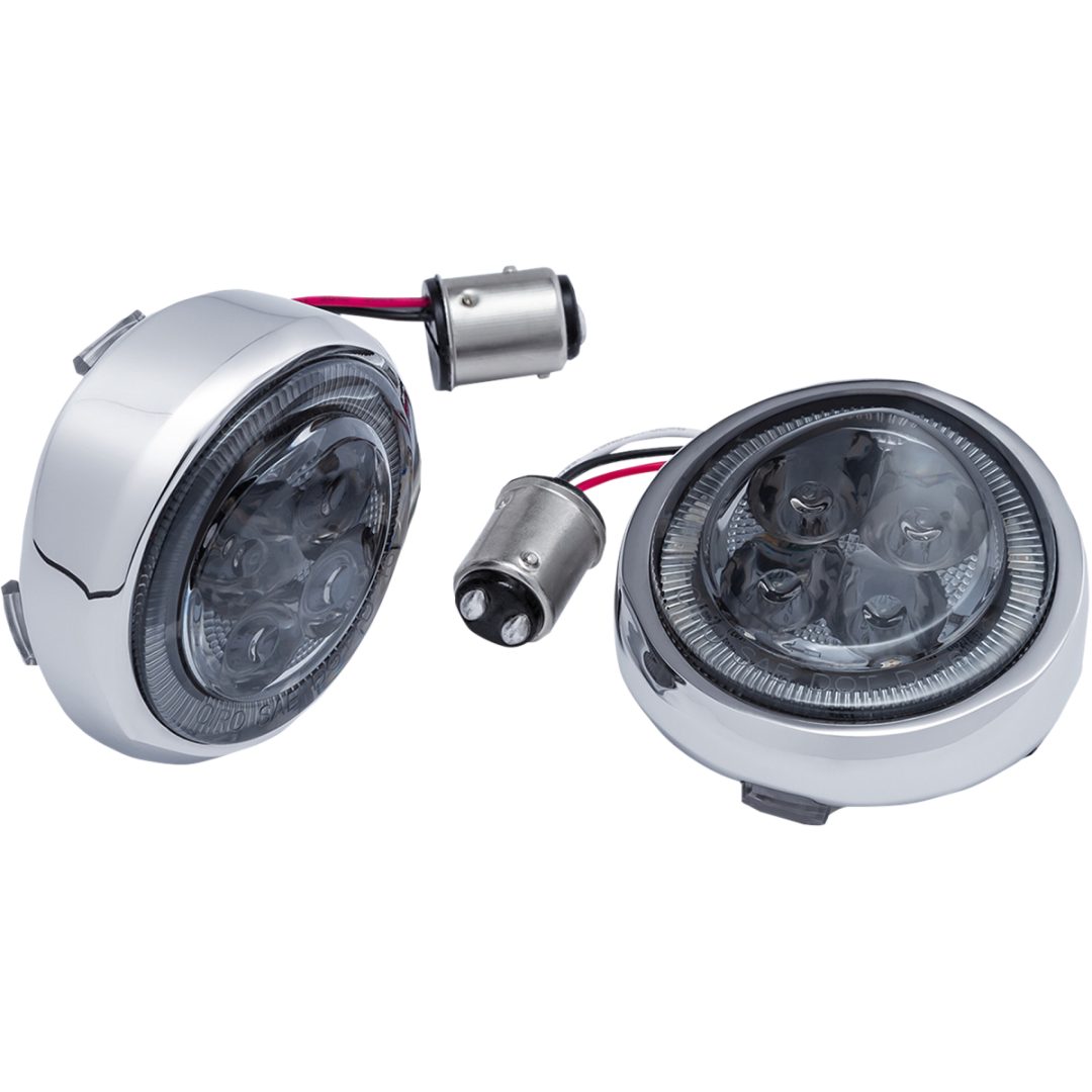 Baglygte Led Lighted Fang® Rød/Krom CIRO