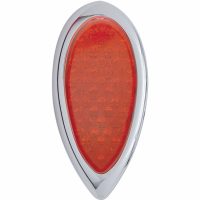 Baglygte Led Teardrop Rød/Krom PRO-ONE PERF.MFG.