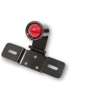 Baglygte med nummerpladeholder smart Old School Type 6 LED Justerbar Sort/Rød HIGHSIDER