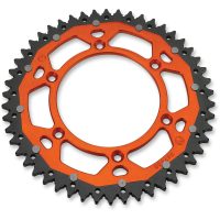 Bagtandhjul 520 DUAL ALUMINIUM/STÅL Orange Moose Racing
