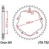 Bagtandhjul Aluminium Standard 525 JT SPROCKETS – miniature 1