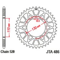 Bagtandhjul Kulstofstål JT SPROCKETS Sort