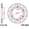 Bagtandhjul Stål JT 47 tand - Stål - Bag (520 kæde) – miniature 2