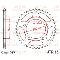 Bagtandhjul Stål Standard JT SPROCKETS