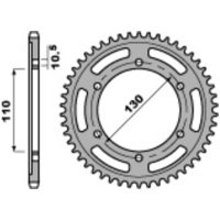 Bagtandhjul Standard C45 Stål 4385 525 Sort PBR