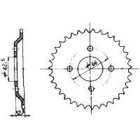 Bakdrev 33 tänder (415) Solifer SM 81- / Suzuki SS1 Tec-X