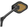 Bakspejl Justerbar Kort Skaft Sort/Guld DRAG SPECIALTIES – miniature 1