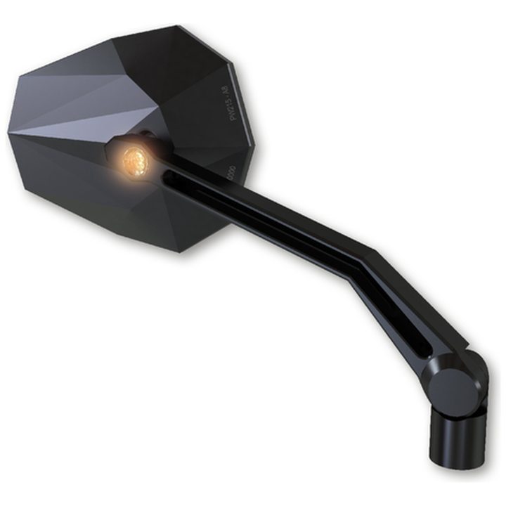 Bakspejl pro STEALTH-X2 med LED-blinklys Sort HIGHSIDER – billede 2