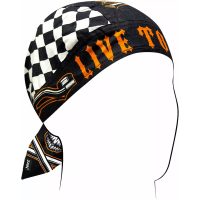 Bandana Flydanna Sort Orange Hvid ZAN HEADGEAR