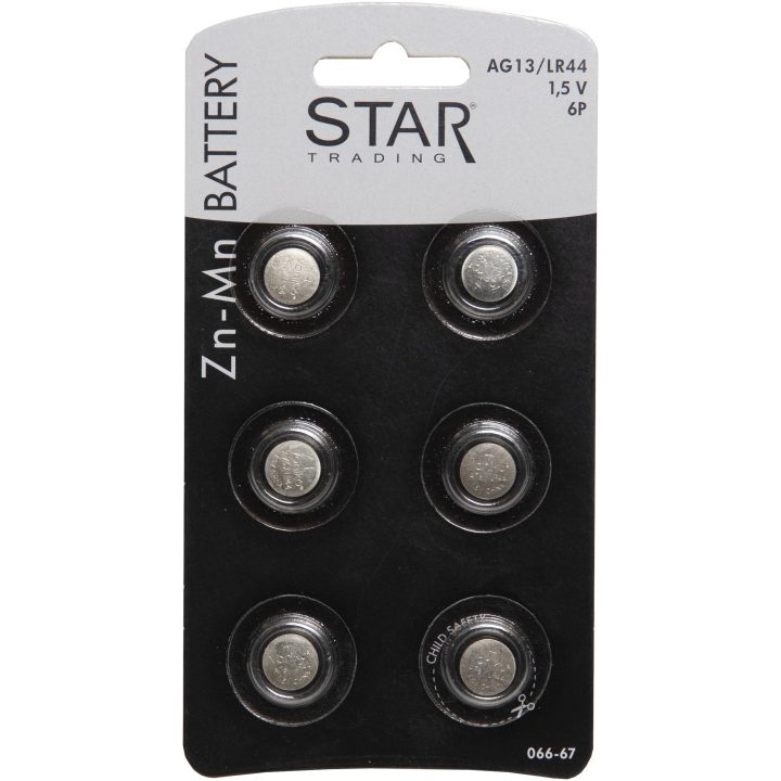 Batteri 6-pak AG13/LR44 Sølv Star Trading – billede 6