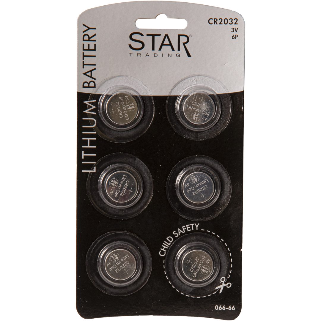 Batteri 6-pak CR2032 Sølv Star Trading – billede 2