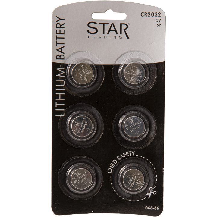 Batteri 6-pak CR2032 Sølv Star Trading – billede 2