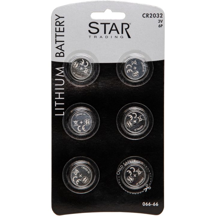 Batteri 6-pak CR2032 Sølv Star Trading – billede 2