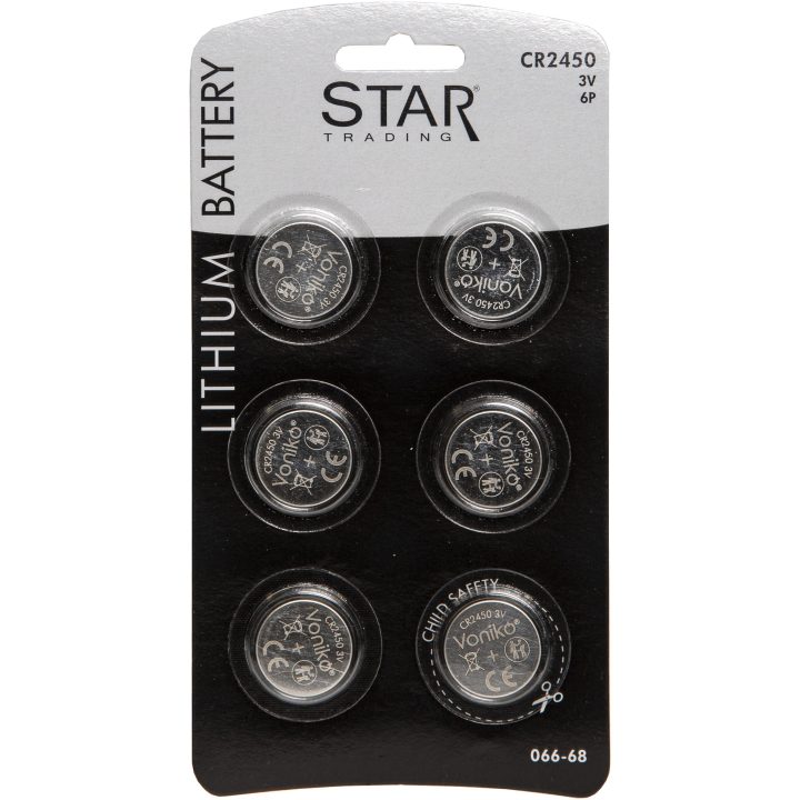 Batteri 6-pak CR2450 Sølv Star Trading – billede 8