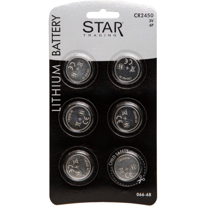 Batteri 6-pak CR2450 Sølv Star Trading – billede 6