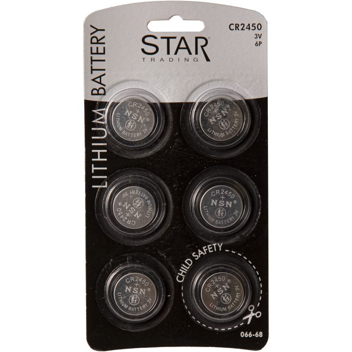 Batteri 6-pak CR2450 Sølv Star Trading – billede 4