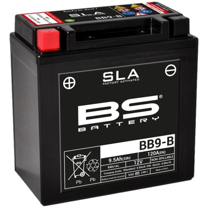 Batteri Vedligeholdelsesfri AGM BS Battery BB9-B – billede 3