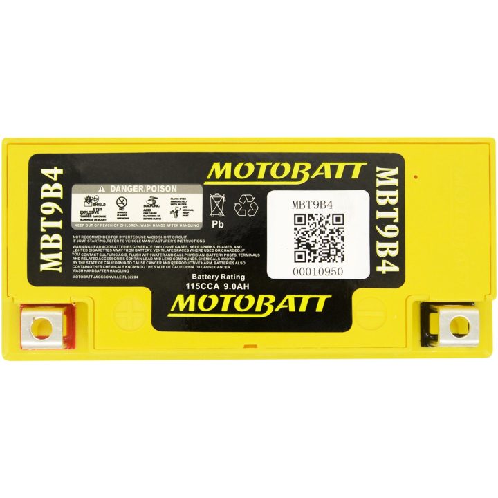 Batteri Vedligeholdelsesfrie Motobatt MBT9B4 – billede 3