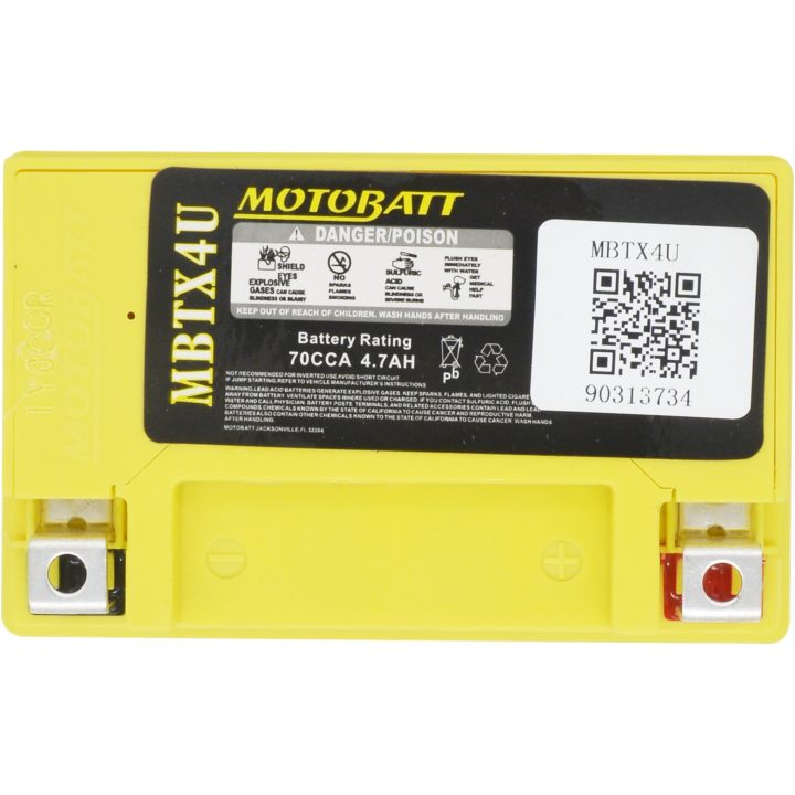Batteri Vedligeholdelsesfrie Motobatt MBTX4U – billede 2