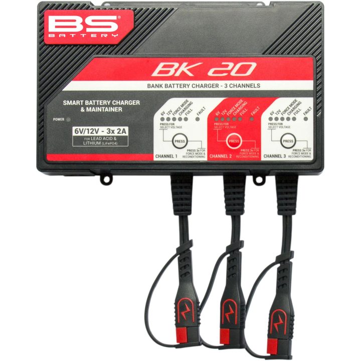 Batterioplader og vedligeholder Smart Bank Sort/rød BS BATTERY – billede 2