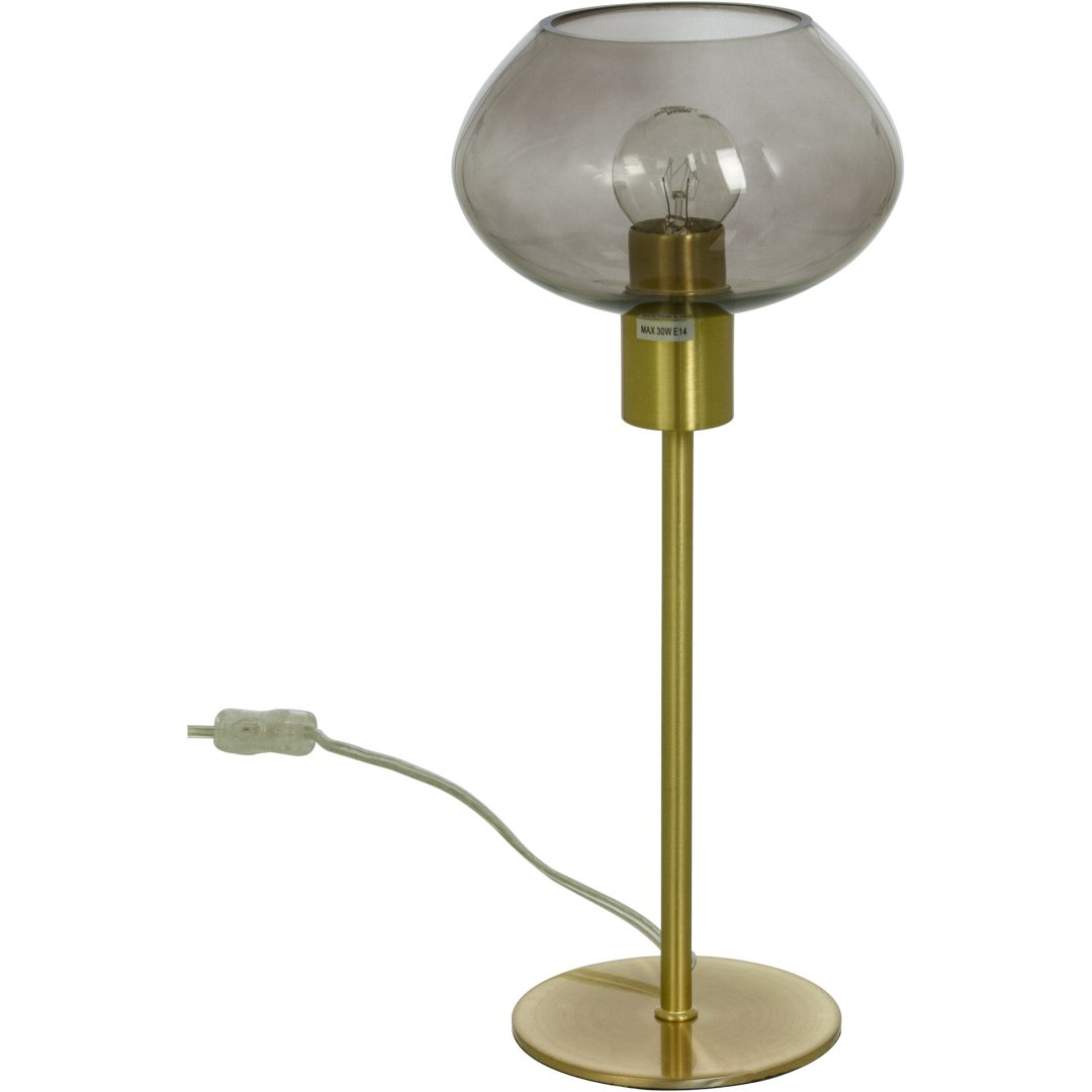 Bell Bordlampe Høj, Mat Messing/røg ANETA HOME Sokkel E14 Mat Messing /Røg – billede 3