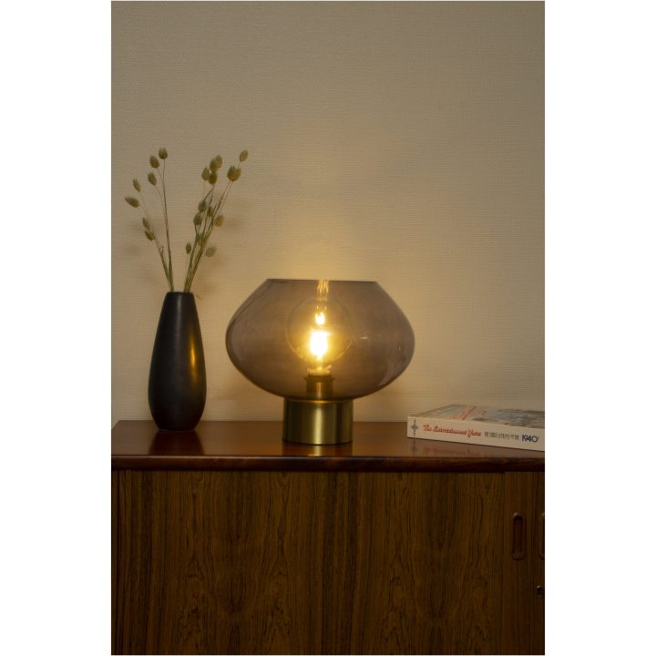 Bell Bordlampe Stor, Mat Messing/røg ANETA HOME Fatning E27 Mat Messing /Røg – billede 4